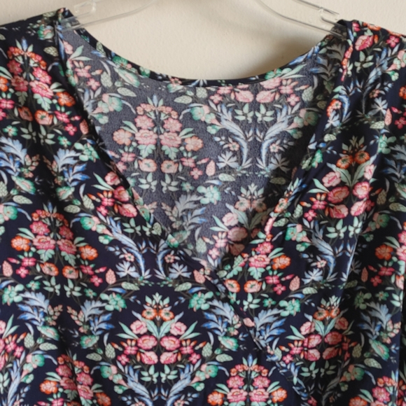 LOFT Floral Trellis Paisley Wrap Back Top Xlarge XL - Picture 10 of 10
